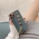 thumbnail image 3 of Luxury Plating Heart Metal Bracelet Phone Chain Case for iPhone 15 14 13 Pro Max 12 11 XR XS X 7 8 plus Cover, 3 of 5
