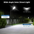 thumbnail image 4 of Solar lights Solar Street Security Flood Pole Barn Commercial Parking Lot Light Outdoor Dusk to Dawn Motion Sensor Remote Control Led Lamp,2-Pack, 4 of 9