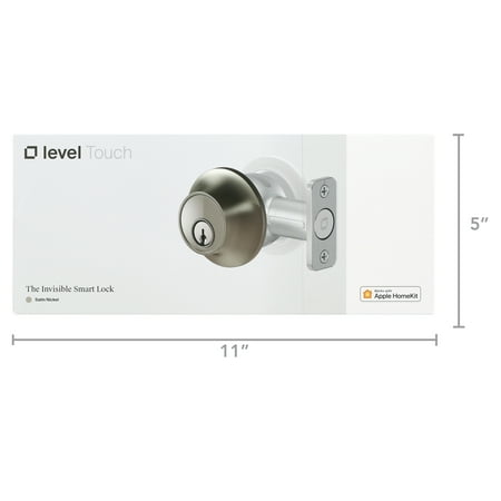 Level - Touch Edition Smart Lock Bluetooth Replacement Deadbolt with App/Key/Voice Assistant Access - Satin Nickel