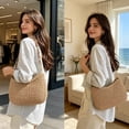 thumbnail image 7 of Straw Shoulder Bag for Women Summer Small Boho Woven Shoulder Purse Beach Vacation Tote Bag Handbag, 7 of 7