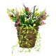 thumbnail image 3 of Cesta colgante para puerta delantera de flores artificiales, corona, arreglo Floral, decoración del hogar, porche, señal de bienvenida de primavera, 3 of 8