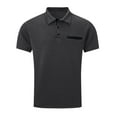 thumbnail image 4 of Aobny Polo Gray T Shirt Waffle Short Sleeve Golf Collared Tshirts Pullover Men Plain Club Tops,L, 4 of 6