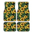 thumbnail image 1 of Honeii Sunflower 1 Print Car Foot Mat Four-Piece Set - Front & Rear Universal Car Floor Mats for SUVs, Trucks, Sedans, 1 of 7