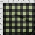 thumbnail image 2 of oneOone Viscose Chiffon Light Green Fabric Gingham Check Craft Projects Decor Fabric Printed By The Yard 42 Inches Wide, 2 of 4