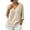 Khaki, variant on Tops for Women Lace Panel V-Neck Short Sleeve Blouse Elegant Floral Lace Shirt for Daily Vacation Beach Vacation Outfits