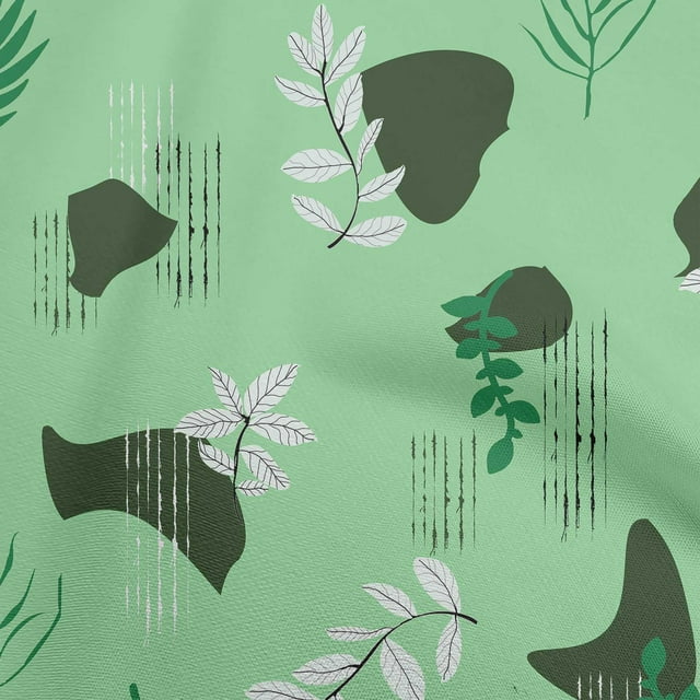 oneOone Rayon Sea Green Fabric Abstracts Craft Projects Decor Fabric Printed By The Yard 56 Inch Wide