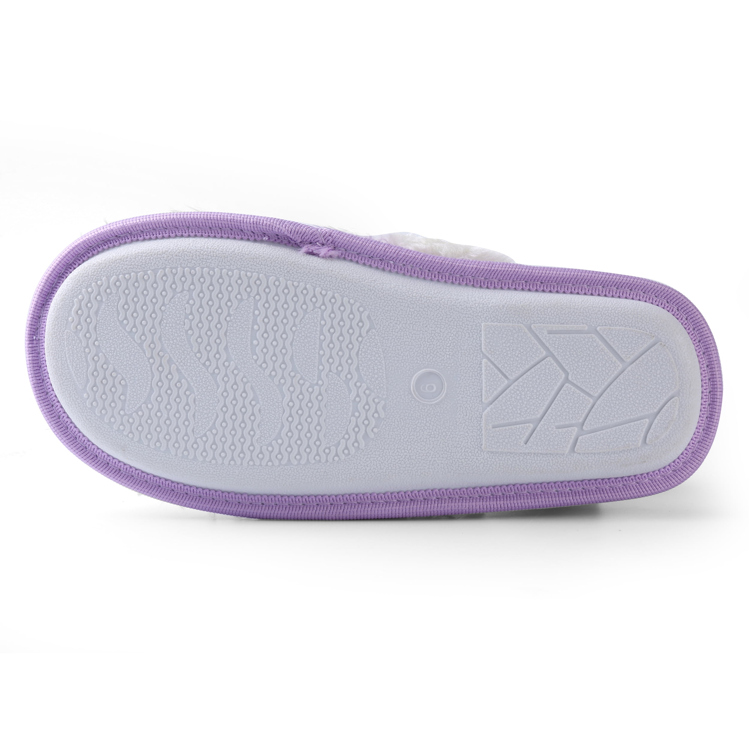 Women's Warm And Soft Sunrise Woven Plush Slippers with No-Slip Rubber Sole For Indoor, Outdoor, Spa Use (Purple)