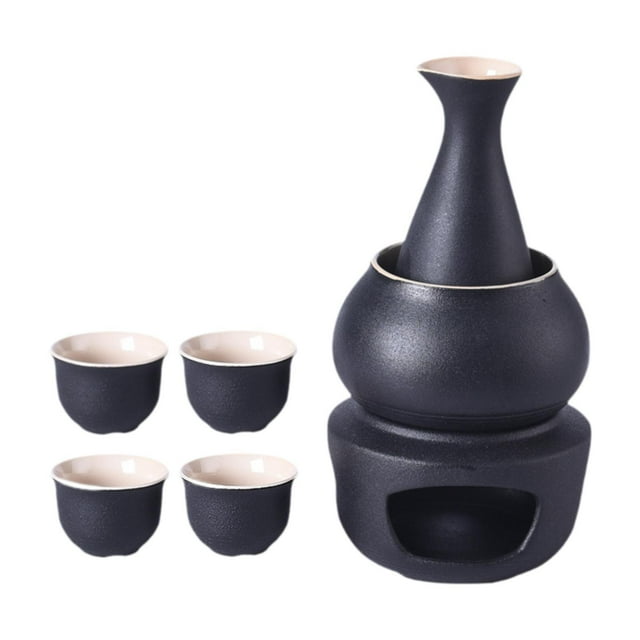 Juego de Tazas de Sake Strade Fareast Limited Cerámica 4 Tazas con Calentador