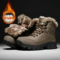 thumbnail image 2 of Men'S High-Top Winter Hiking Boots - Thick Fleece-Lined, Warm Outdoor Snow Boots with Lace-Up Closure, Durable Rubber Sole for Hiking, Trekking & Casual Wear, Hiking Gear, Streetstyle Footwear, 2 of 9
