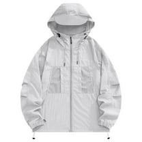 Kmdttou Waterproof Rain Jacket Women Warm Winter Snow Coat Mountain Windbreaker Hooded Raincoat Jacket Gray L