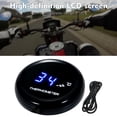 thumbnail image 4 of Termómetro digital para motocicleta de 12 V Medidor de temperatura del agua redondo ultrafino, 4 of 8