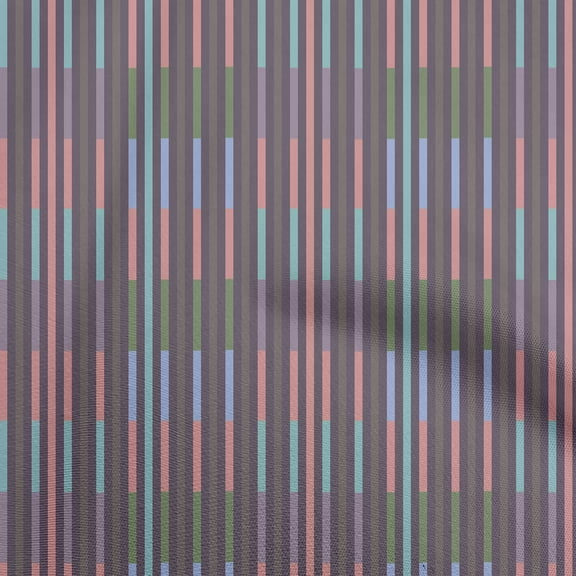 oneOone Polyester Spandex Wine Fabric Stripes Dress Material Fabric Print Fabric By The Yard 56 Inch Wide-HM