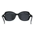 thumbnail image 3 of Womens Anti-Glare Polarized Oval Round Butterfly Buckle Hinge Sunglasses Purple Black, 3 of 4
