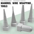 thumbnail image 2 of 4 Piece Mandrel Wire Wrapping Tools Set,Includes Triangular, Round, Oval, Square and Plastic Handle for Metal Winding, 2 of 6
