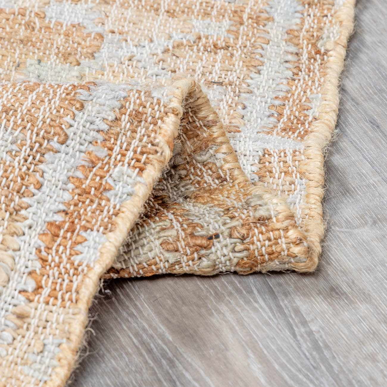 Hauteloom Rice Jute Living Room, Bedroom Area Rug - Natural Fiber - Beige, Gray - 8' x 10'
