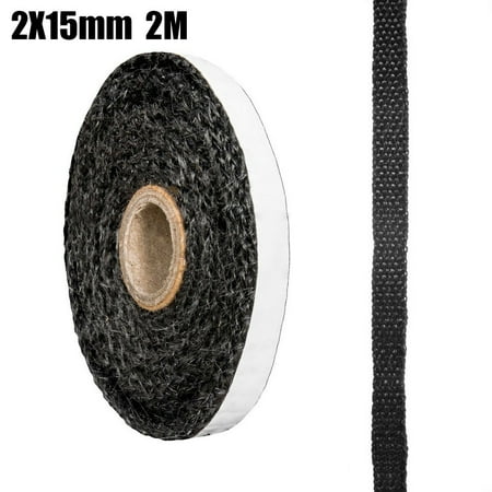 

1x Black Flat Stove Rope Self Adhesive Glass Seal Stove Fire Rope 10/15mm Width