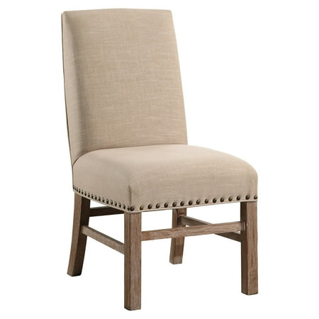 Abbyson Parker Wheat Nailhead-Trim Dining Chair