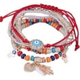 thumbnail image 6 of JINLUO JL 1/3/6Set Bohemian Stretch Beads Bracelets for Women Multilayer Evil Eye Hamsa Hand Bracelet Bohemian Bracelet Handmade Stackable Charm Bracelets Lucky Protection Beaded Hamsa Bracelet Set, 6 of 9