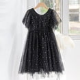 thumbnail image 2 of XDZJLR Robes pour Bébés Filles Robe en Maille pour Enfants Petite Princesse Tutu Couleur Unie Manches Volantes Jupe, 2 of 4