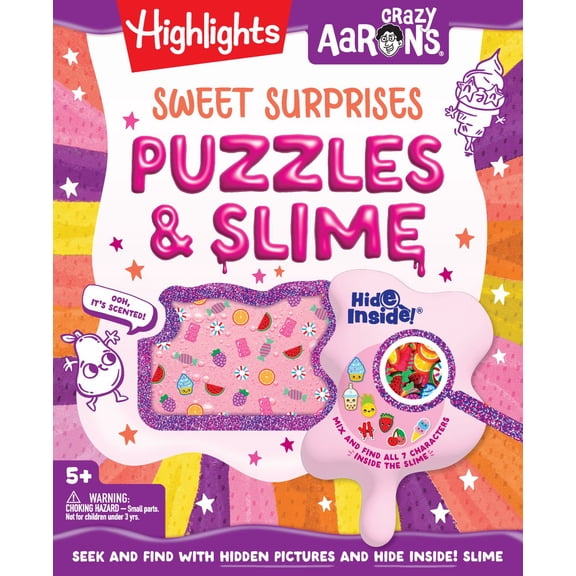 Sweet Surprises Puzzles and Slime: Hidden Pictures Puzzle Book and Non-Toxic Slime Kit with Scented Slime and Slime Mix-Ins for Kids 5 and Up (Hardcover)