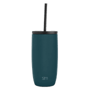 Simple Modern 16 fl oz Insulated Stainless Steel Voyager Tumbler with Straw Lid | Riptide