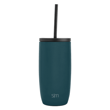 Simple Modern 16 fl oz Insulated Stainless Steel Voyager Tumbler with Straw Lid | Riptide