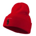thumbnail image 2 of Halloween Solid Image of the Grim Reaper Embroidered Long Beanie - Red OSFM, 2 of 5