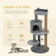 thumbnail image 3 of CoSoTower 41" Cat Tree Tower with Condo, Scratching Posts and Hanging Ball, Grey, 3 of 7