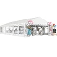 thumbnail image 3 of Outsunny 20' x 40' Heavy Duty Party Tent, Galvanized Outdoor Canopy Tent with Removable Sidewalls, 12 Windows and 2 Doors, White, 3 of 10