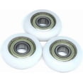 thumbnail image 2 of (aleko) 4pcs 30mm Rowing Machine Rollers 8x30x10mm Bsr60830-10 Plastic Wheel Roller Wheel, 2 of 4