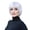 White, variant on Short Straight Hair Wigs for Women - Air-Cut Bangs & Upturned Curls in White and Orange