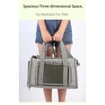 thumbnail image 3 of Portable Pet Carrier for Small/Medium Cats & Dogs (Max 25 Lbs), TSA Approved Soft-Sided Travel Bag, Collapsible with Removable Mat & Mesh Design(Gray), 3 of 7