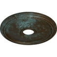 thumbnail image 3 of Ekena Millwork 18"OD x 3 5/8"ID x 1 1/8"P Diane Ceiling Medallion (Fits Canopies up to 5 3/8"), Hand-Painted Bronze Blue Patina, 3 of 6
