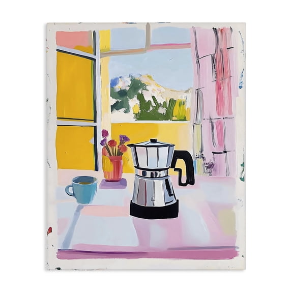 Stupell Industries Italian Moka Pot Kitchen Canvas Wall Art, design by The Prints Vibe