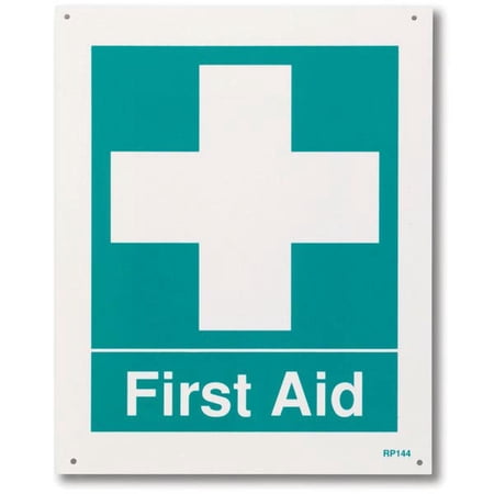 “First Aid”, Rigid Plastic, 8" x 10" (16 Pack)