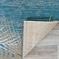 thumbnail image 3 of Couristan 2.25' x 7.8' Blue and Beige Tropical Palms Rectangular Outdoor Area Throw Rug Runner, 3 of 4