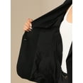 thumbnail image 5 of DARING DIVA Women's Open Front Casual 3/4 Sleeve Blazer for Work Outfits XS Black, 5 of 7