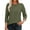 Army Green, variant on Prolriy Long Sleeve Shirts for Women 3/4 Length Sleeve Womens Tops Round Neck Blouses Casual Basic Pleated Shirts 2025 Womens Tops Spring Summer Tops for Women Army Green L