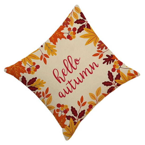 Bearachild Funda de almohada con estampado decorativo de acción de gracias, funda de almohada con patrón surtido, funda de almohada con soporte para la Decoración del hogar cuatro 21GM15 Bearachild HA060852-04B