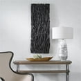 thumbnail image 2 of Bowery Hill Gathered Teak 49x19" Contemporary Wood Wall Decor in Black, 2 of 8