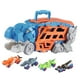 thumbnail image 1 of Camión de transporte de dinosaurios, figura de dinosaurio, juguetes divertidos, camión devorador de dinosaurios, juego de juguetes para niños de 3 azul con 4 coches, 1 of 8