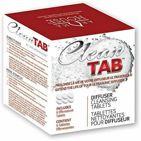 Aromatherapy Diffuser Clean Tabs - Cleansing Tablets Designed to Revitalize Your Ultrasonic Diffuser, 6 Count