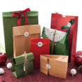 thumbnail image 2 of 10 piezas de bolsas de regalo de papel kraft de Navidad de color sólido para hornear galletas, galletas, dulces, golosinas, caja de embalaje para regalos de fiesta, medio, bolsa de papel kraft, 2 of 5