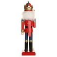 thumbnail image 4 of Milaget Wooden Hand Painted Nutcracker King with Scepter Desktop Ornament Home Decor, 4 of 9