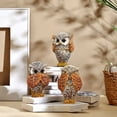 thumbnail image 6 of Usbinx Life Owl Statues Set Hear No Evil See No Evil Speak No Evil Resin Figurines Shelf Decor Living Room Office Mantel Bookcase Accent 3 Pieces, 6 of 6