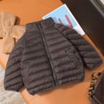 thumbnail image 7 of Kogui Kids Stand-Collar Puffer Jacket Hoodless Zip-Up Lightweight Winter Coat Ages 12M-8Y 7T 8T (Coffee,7-8 Years), 7 of 7