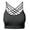 ASH GREY, variant on Women's Novelty Bras Seamless Triple Criss-Cross Front Bralette Sports Bra (No Pad)