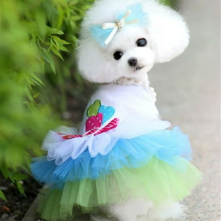 Breathable Skirt for Dog Cat Clothing Spring Summer Lightweight Pet Apparel for Small Breeds