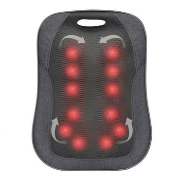 Comfier Shiatsu Back Massager with Heat , 12 Deep-Kneading Massage Nodes , Portable Massage Cushion Chair Pad for Office Home
