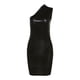 thumbnail image 3 of Gibobby Vestido de Verano para Mujer Vestido de cadera sin mangas de hombro inclinado de color sólido delgado sexy para mujer(Negro,X-CH), 3 of 4